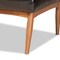 Baxton Studio Daymond Mid-Century Dark Brown Faux Leather and Walnut Brown Finished Wood 4-PC Dining Nook Set 186-11349-11351-9305-Zoro - alternate 3